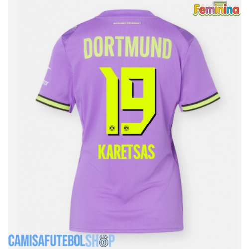 Camisa de time de futebol Borussia Dortmund Konstantinos Karetsas #19 Replicas 3º Equipamento Feminina 2026-27 Manga Curta